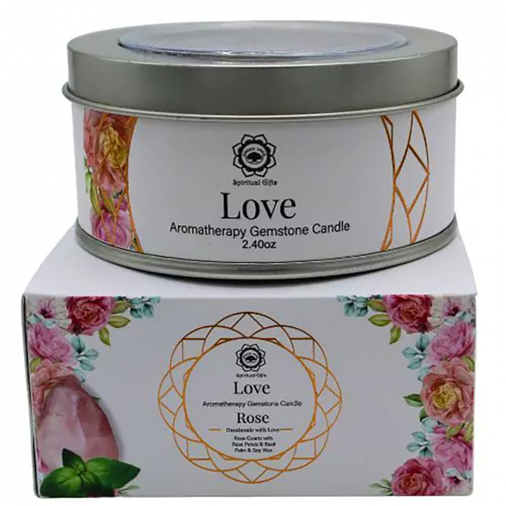 Krystalllys Love Rose 70g i gruppen Hjem & Sjel / Ritual & Seremoni / Duftoljer & Lys hos Rawfoodshop Scandinavia AB (GRE3431110)