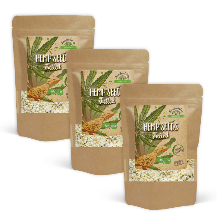 Hampfrø Skrelt 500g x 3 pakker i gruppen Råvarer & Drikke / Helsekost / Hamp hos Rawfoodshop Scandinavia AB (HEMEU5-SET3)
