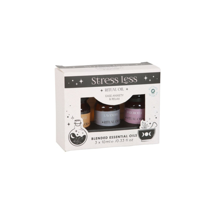 Eteriske oljer Gavesett Stress Less i gruppen Hjem & Sjel / Stemning & duft / Duftolje hos Rawfoodshop Scandinavia AB (HM-49123)