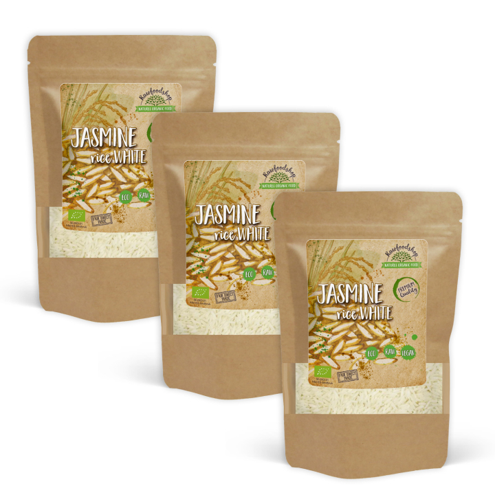 Jasminris Hvit ØKO 500g x 3 pakker i gruppen Råvarer & Drikke / Spiskammer / Ris og bygg hos Rawfoodshop Scandinavia AB (JRV50-SET3)
