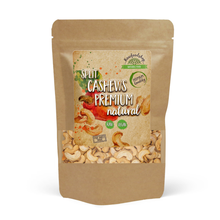 Cashewnøtter delt Premium RAW 1kg i gruppen Råvarer & Drikke / Nøtter / Cashewnøtter hos Rawfoodshop Scandinavia AB (K17191-1)