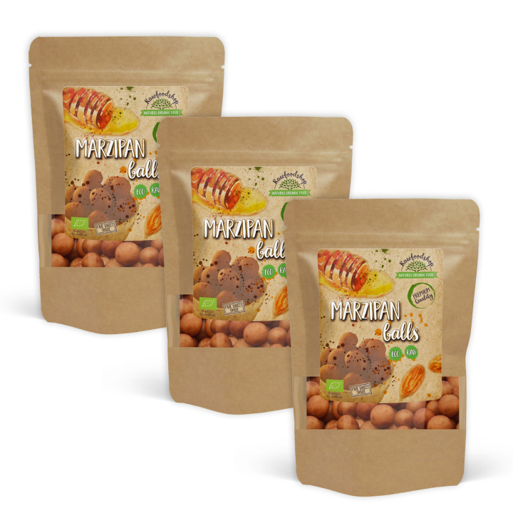 Marsipankuler i kakao ØKO 100g x 3 pakker i gruppen Råvarer & Drikke / Godteri og sjokolade / Sukkertøy hos Rawfoodshop Scandinavia AB (K21756-SET3)