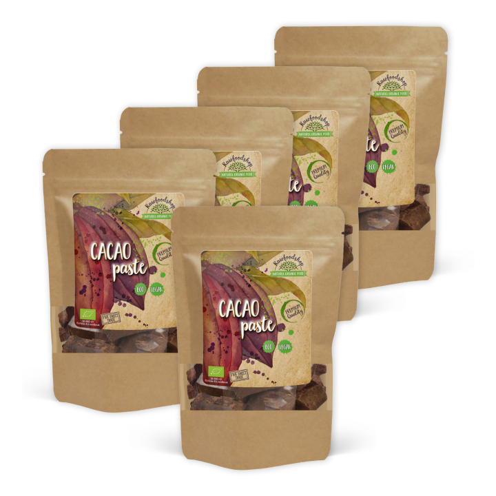 Kakaomasse 100% ØKO 500g x 5 pakker i gruppen Råvarer & Drikke / Baking / Kakaoprodukter hos Rawfoodshop Scandinavia AB (KAK4-SET5)