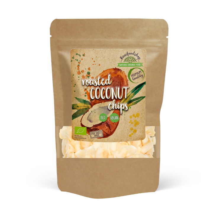 Kokoschips Premium Ristede ØKO 350g i gruppen Råvarer & Drikke / Nøtter / Kokosnøtt hos Rawfoodshop Scandinavia AB (KCR35)