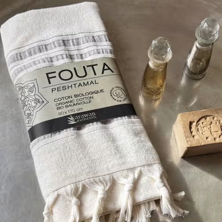 Håndkle Fouta Dolce Månestein i gruppen Kroppspleie / Ferdige produkter hos Rawfoodshop Scandinavia AB (KFO9MO)