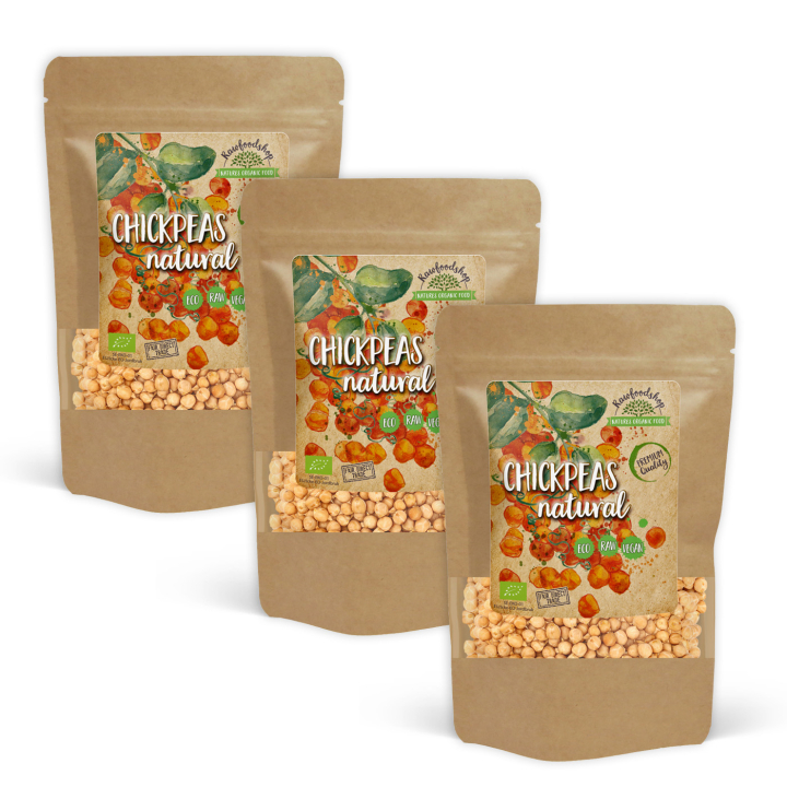 Kikerter Hele ØKO 500g x 3 pakker i gruppen Råvarer & Drikke / Spiskammer / Belgvekster / Erter hos Rawfoodshop Scandinavia AB (KIKA500-SET3)