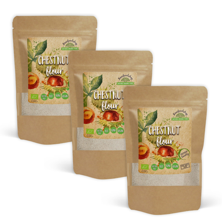 Kastanjemel ØKO 500g x 3 pakker i gruppen Råvarer & Drikke / Baking / Mel hos Rawfoodshop Scandinavia AB (KNM50-SET3)