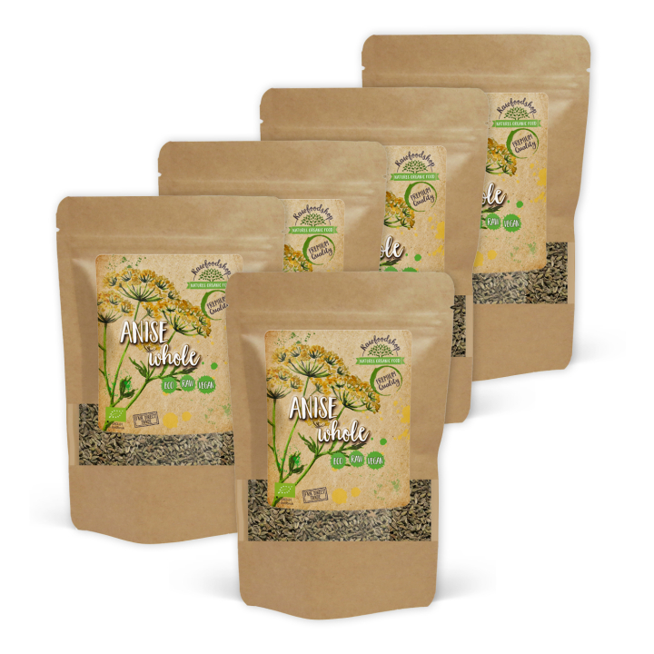 Anis Frø Hele ØKO 50g x 5 pakker i gruppen Råvarer & Drikke / Spiskammer / Krydder & Salt hos Rawfoodshop Scandinavia AB (KRY92-SET5)