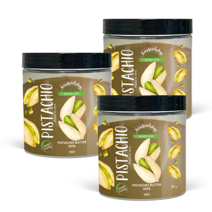 Pistasjsmør 200g x 3 bokser i gruppen Råvarer & Drikke / Nøtter / Nøttesmør hos Rawfoodshop Scandinavia AB (L00220BGP2-SET3)