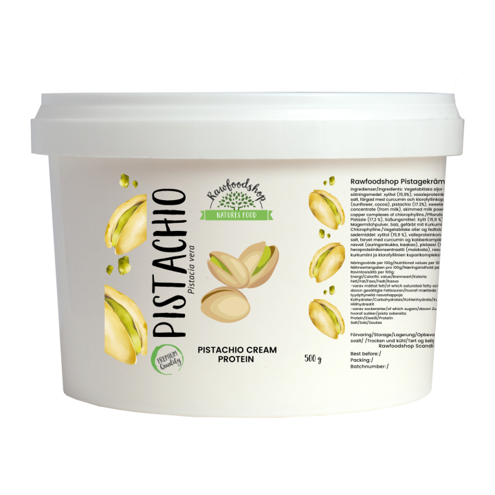 Pistasjkrem Protein 500g i gruppen Råvarer & Drikke / Nøtter / Pistasjnøtter hos Rawfoodshop Scandinavia AB (L041403001-5)