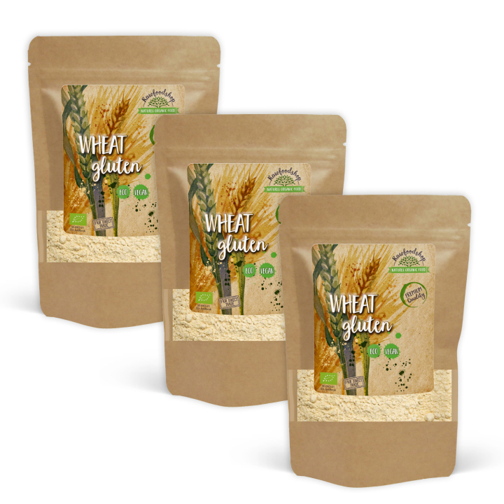 Hvetegluten ØKO 500g x 3 pakker i gruppen Råvarer & Drikke / Baking / Mel hos Rawfoodshop Scandinavia AB (LBAK500074E-SET3)