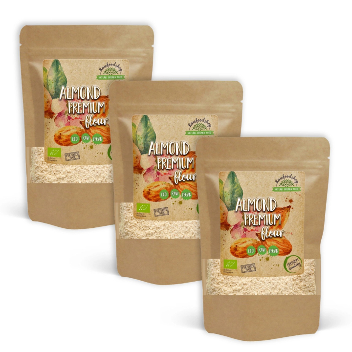 Mandelmel Premium RAW ØKO 500g x 3 pakker i gruppen Råvarer & Drikke / Nøtter / Nøttemel hos Rawfoodshop Scandinavia AB (LBAK500437E-SET3)