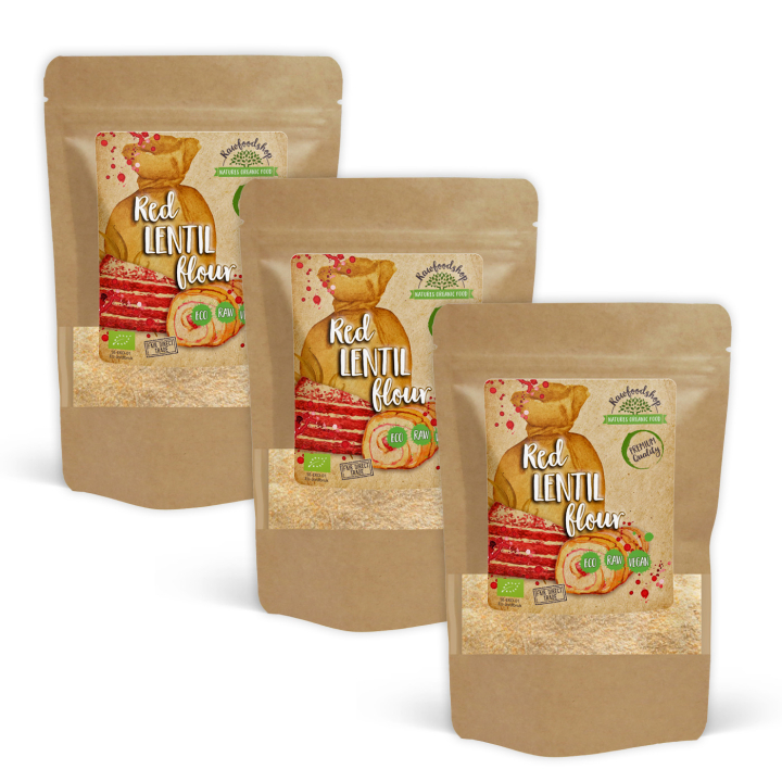 Linsemel Rødt ØKO 500g x 3 pakker i gruppen Råvarer & Drikke / Baking / Mel hos Rawfoodshop Scandinavia AB (LINSMJOLROTT01-SET3)