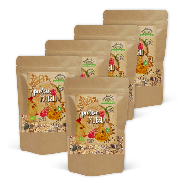 Protein Musli ØKO 400g x 5 pakker i gruppen Råvarer & Drikke / Spiskammer / Granola & Grøt hos Rawfoodshop Scandinavia AB (LOWCARB1-SET5)