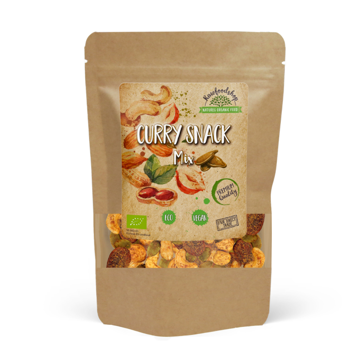 Curry Snackmiks ØKO 200g i gruppen Råvarer & Drikke / Nøtter / Nøtteblanding hos Rawfoodshop Scandinavia AB (MELCUR5-200)