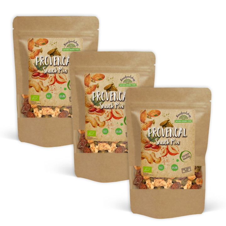 Provencal Snackmiks ØKO 200g x 3 pakker i gruppen Råvarer & Drikke / Nøtter / Nøtteblanding hos Rawfoodshop Scandinavia AB (MELPROV5200-SET3)