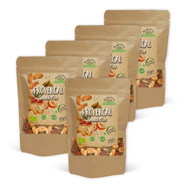 Provencal Snackmiks ØKO 200g x 5 pakker i gruppen Råvarer & Drikke / Nøtter / Nøtteblanding hos Rawfoodshop Scandinavia AB (MELPROV5200-SET5)