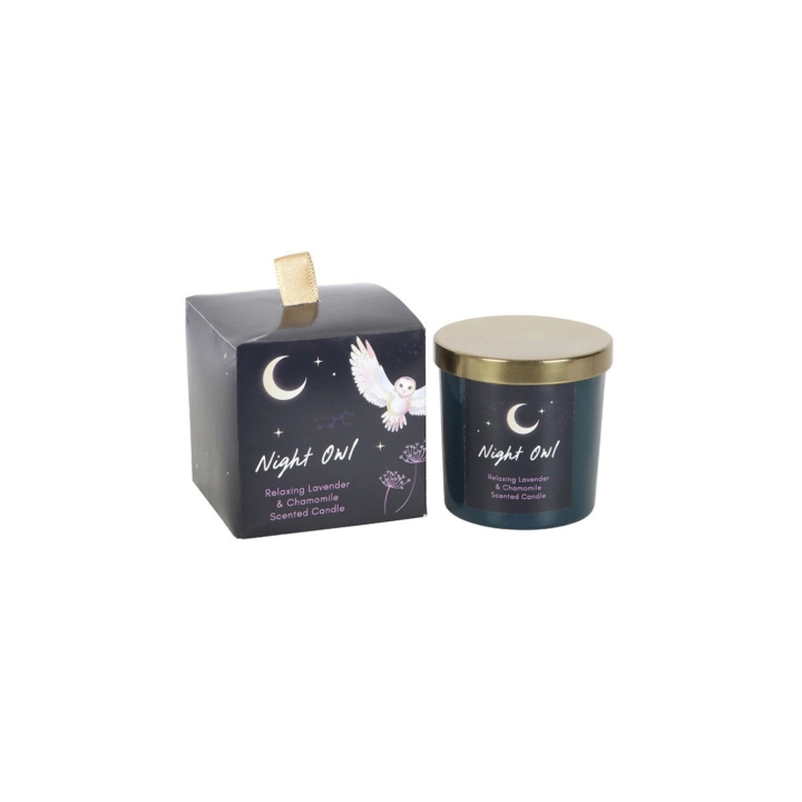 Duftlys Night Owl Lavendel & Kamille i gruppen Hjem & Sjel / Stemning & duft / Duftlys hos Rawfoodshop Scandinavia AB (MF-09325)