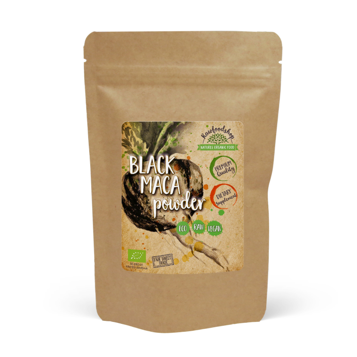 Maca Pulver Svart ØKO 100g i gruppen Kosttilskudd / Urter & Planter / Maca & Ginseng hos Rawfoodshop Scandinavia AB (MPS10)
