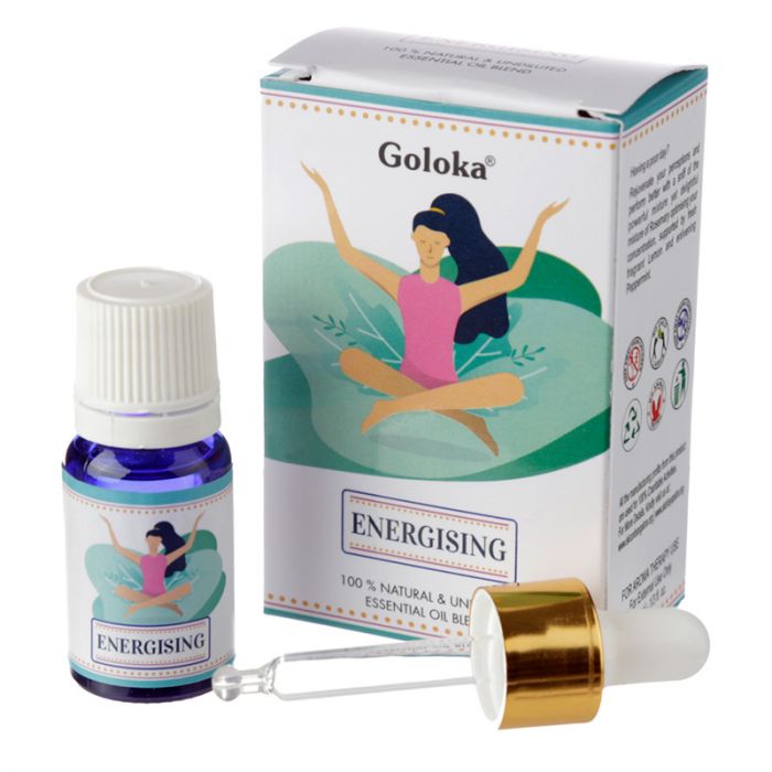 Goloka Blend Essential Oil Energizing 10ml i gruppen Hjem & Sjel / Ritual & Seremoni / Røkelse, Llys og Dufter hos Rawfoodshop Scandinavia AB (OILB04)