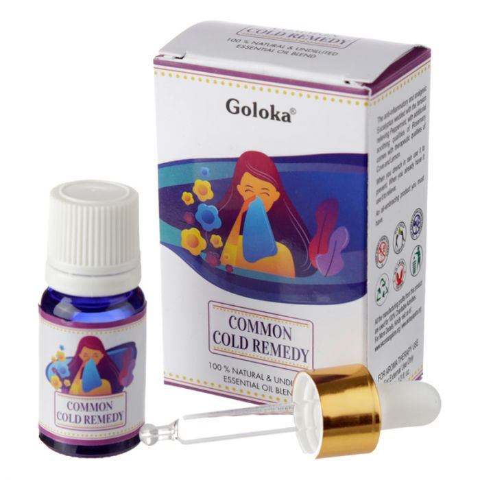 Goloka Blend Essential Oil Cold Remedy 10ml i gruppen Hjem & Sjel / Ritual & Seremoni / Røkelse, Llys og Dufter hos Rawfoodshop Scandinavia AB (OILB06)