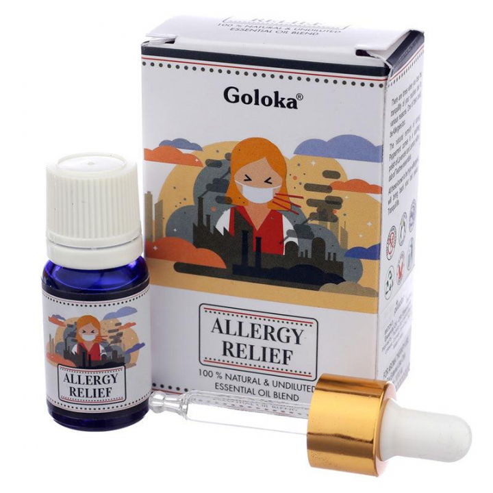 Goloka Blend Natural Essential Oil Allergy Relief 10ml i gruppen Hjem & Sjel / Ritual & Seremoni / Røkelse, Llys og Dufter hos Rawfoodshop Scandinavia AB (OILB10)