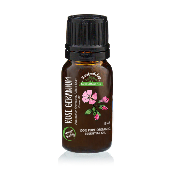 Rosengeranium Eterisk Olje ØKO 10ml i gruppen Hud & Kropp / Naturlig DIY / Essensielle oljer hos Rawfoodshop Scandinavia AB (ORGEOUL20)