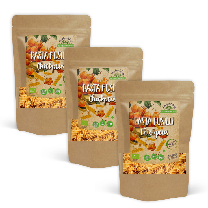 Pasta Fusilli Kikertor ØKO 250g x 3 pakker i gruppen Råvarer & Drikke / Spiskammer / Pasta og nudler hos Rawfoodshop Scandinavia AB (P22268-SET3)