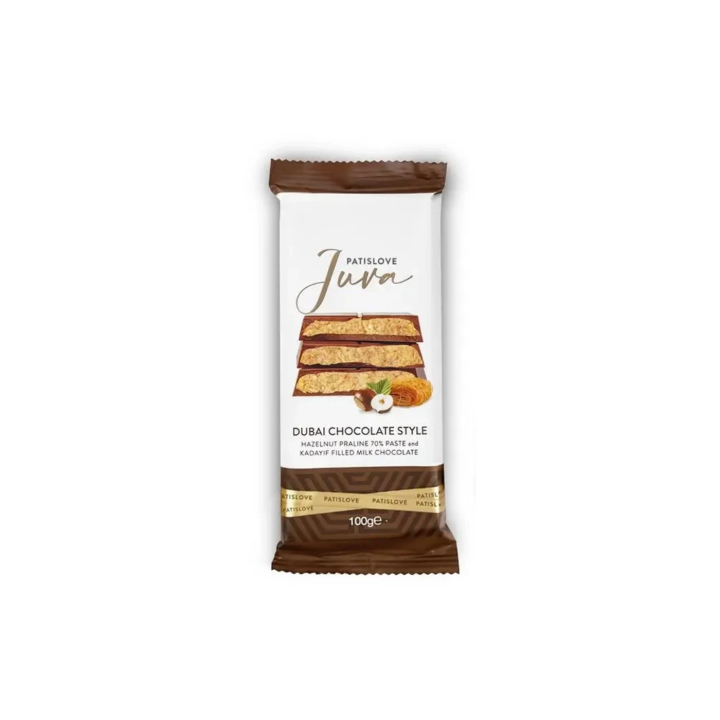 Dubai Sjokolade Hasselnøtt 100g i gruppen Råvarer & Drikke / Godteri og sjokolade / Sjokolade og bars hos Rawfoodshop Scandinavia AB (PATISLOVE03)