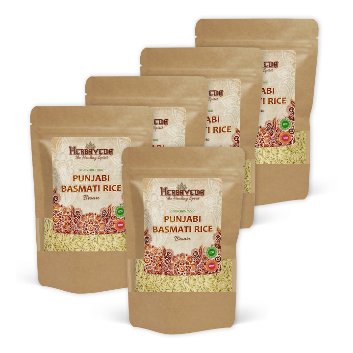 Basmatiris Punjabi Brunt ØKO 500g x 5 pakker i gruppen Råvarer & Drikke / Spiskammer / Ris og bygg hos Rawfoodshop Scandinavia AB (PBR50-SET5)
