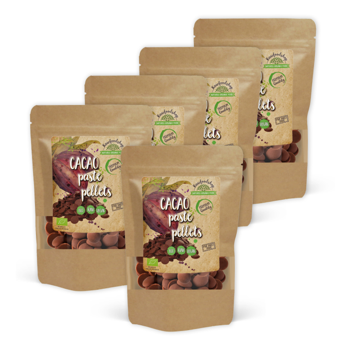 Kakaomasse Pellets RAW ØKO 250g x 5 pakker i gruppen Råvarer & Drikke / Baking / Kakaoprodukter hos Rawfoodshop Scandinavia AB (PE23250-SET5)