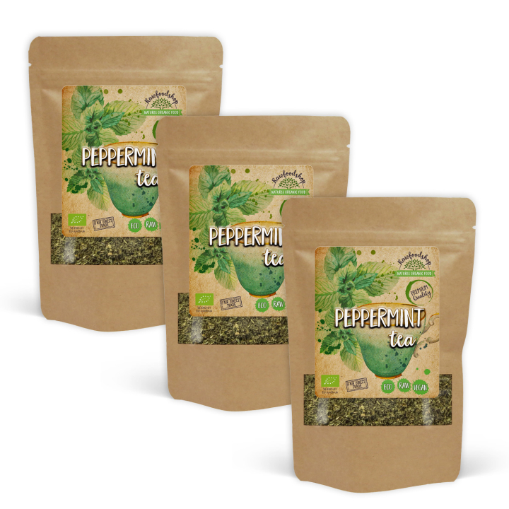 Peppermynte Te ØKO 100g x 3 pakker i gruppen Råvarer & Drikke / Drikkevarer / Te hos Rawfoodshop Scandinavia AB (PMT10-SET3)