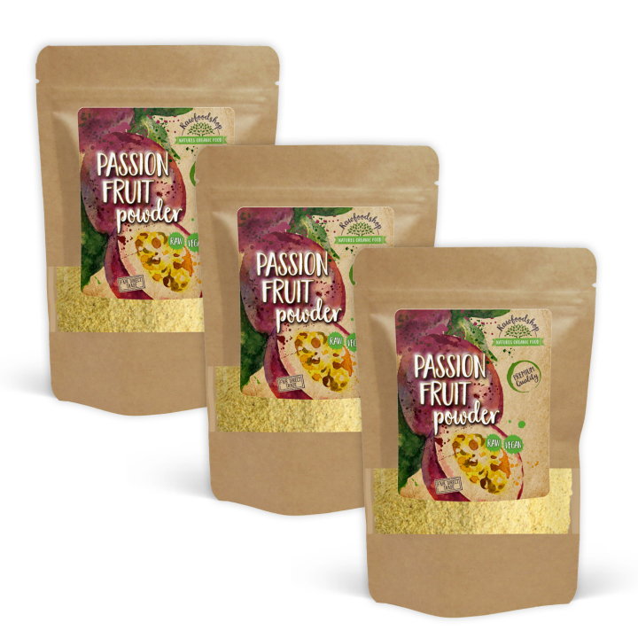 Passjonsfruktpulver 125g x 3 pakker i gruppen Råvarer & Drikke / Frukt og bær / Fruktpulver hos Rawfoodshop Scandinavia AB (RAW00219-SET3)