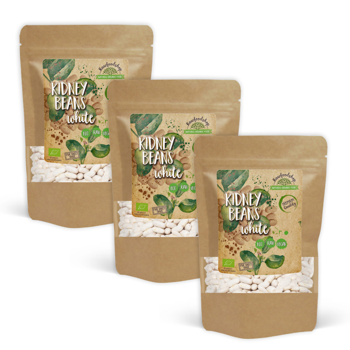 Bønner Hvite Medium ØKO 500g x 3 pakker i gruppen Råvarer & Drikke / Spiskammer / Belgvekster / Bønner hos Rawfoodshop Scandinavia AB (RAW0026-SET3)