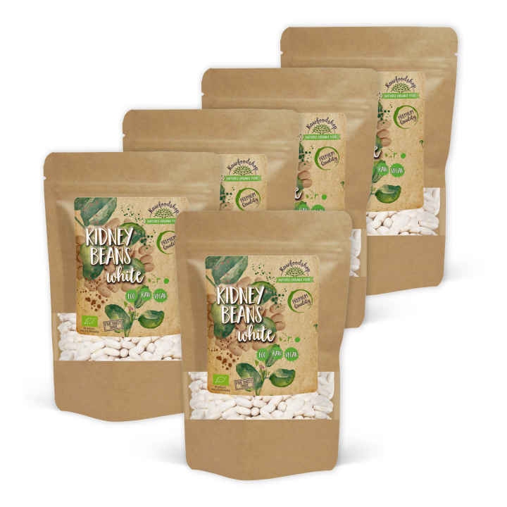 Bønner Hvite Medium ØKO 1kg x 5 pakker i gruppen Råvarer & Drikke / Spiskammer / Belgvekster / Bønner hos Rawfoodshop Scandinavia AB (RAW002611-SET5)