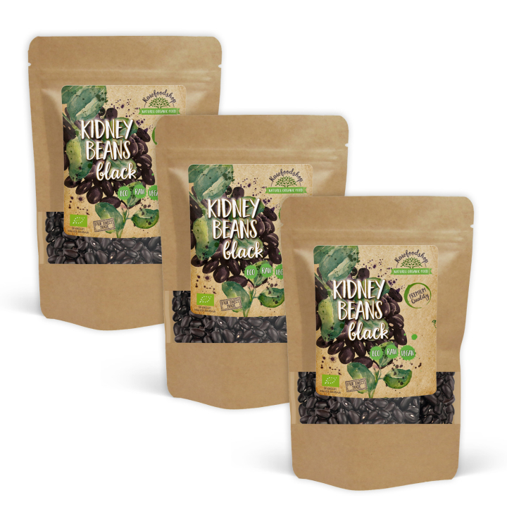 Bønner Svarte ØKO 500g x 3 pakker i gruppen Råvarer & Drikke / Spiskammer / Belgvekster hos Rawfoodshop Scandinavia AB (RAW0028-SET3)