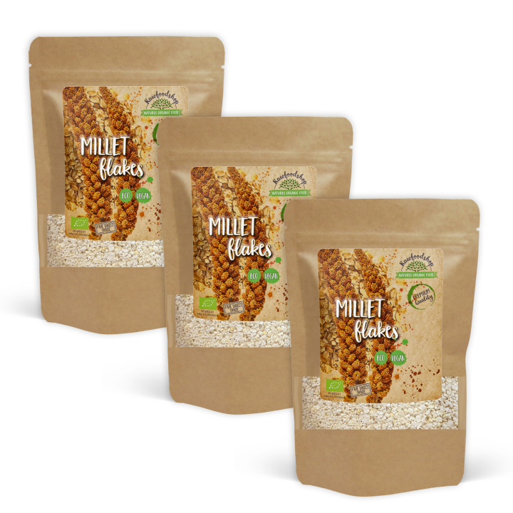 Hirseflakes ØKO 1kg x 3 pakker i gruppen Råvarer & Drikke / Baking / Korn og flak hos Rawfoodshop Scandinavia AB (RAW006644001-SET3)