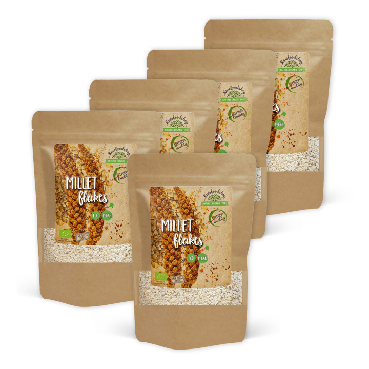 Hirseflakes ØKO 1kg x 5 pakker i gruppen Råvarer & Drikke / Baking / Korn og flak hos Rawfoodshop Scandinavia AB (RAW006644001-SET5)