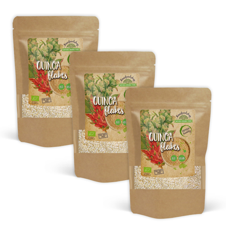 Quinoaflak ØKO 500g x 3 pakker i gruppen Råvarer & Drikke / Baking / Korn og flak hos Rawfoodshop Scandinavia AB (RAW7874325-SET3)