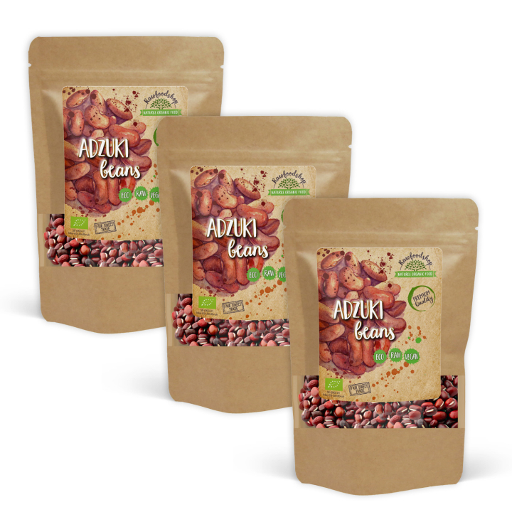 Adzukibønner ØKO 500g x 3 pakker i gruppen Råvarer & Drikke / Spiskammer / Belgvekster / Bønner hos Rawfoodshop Scandinavia AB (RAW7878-SET3)