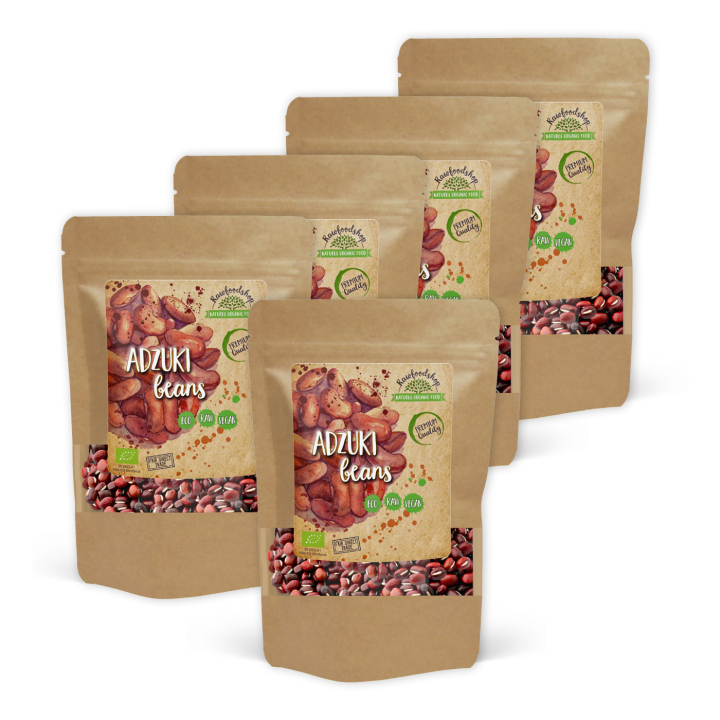 Adzukibønner ØKO 500g x 5 pakker i gruppen Råvarer & Drikke / Spiskammer / Belgvekster / Bønner hos Rawfoodshop Scandinavia AB (RAW7878-SET5)