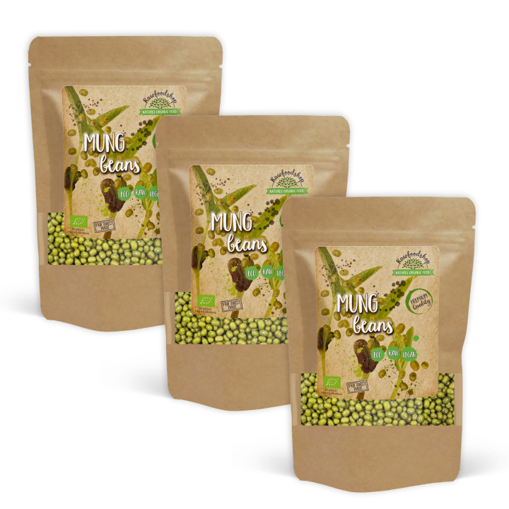 Mungbønner ØKO 500g x 3 pakker i gruppen Råvarer & Drikke / Spiskammer / Belgvekster hos Rawfoodshop Scandinavia AB (RAW808098-SET3)