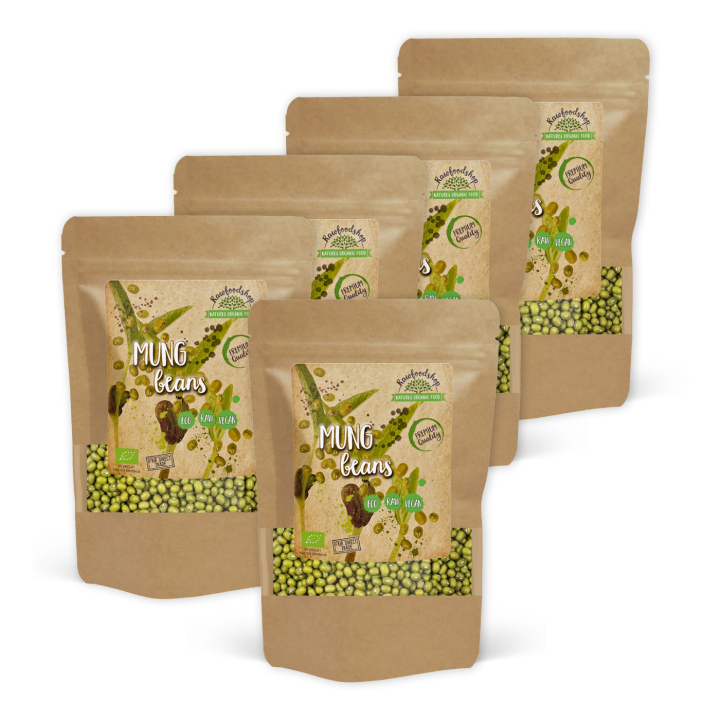 Mungbønner ØKO 500g x 5 pakker i gruppen Råvarer & Drikke / Spiskammer / Belgvekster hos Rawfoodshop Scandinavia AB (RAW808098-SET5)