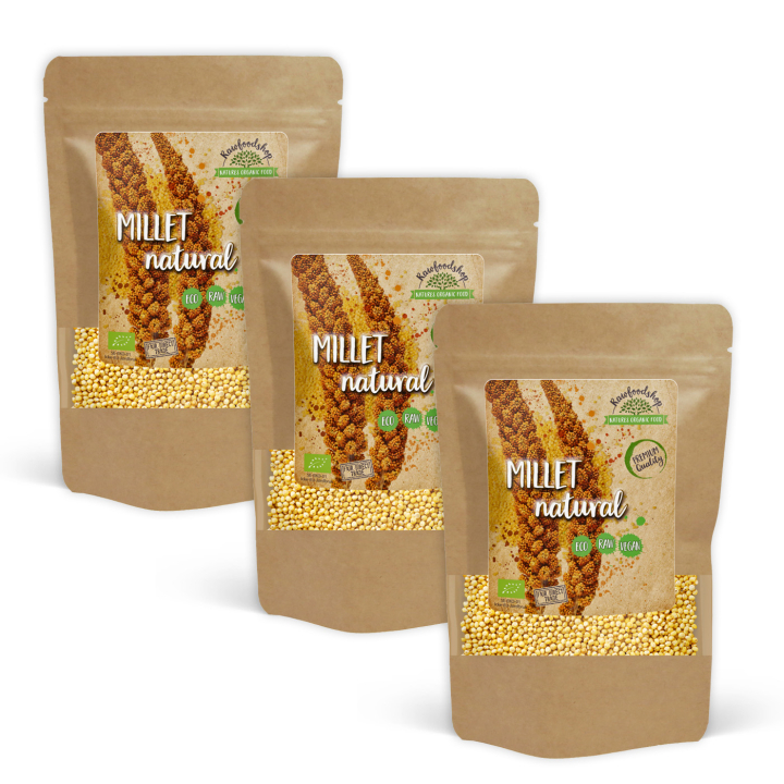 Hirse ØKO 500g x 3 pakker i gruppen Råvarer & Drikke / Helsekost / Frø hos Rawfoodshop Scandinavia AB (RAW878097-SET3)