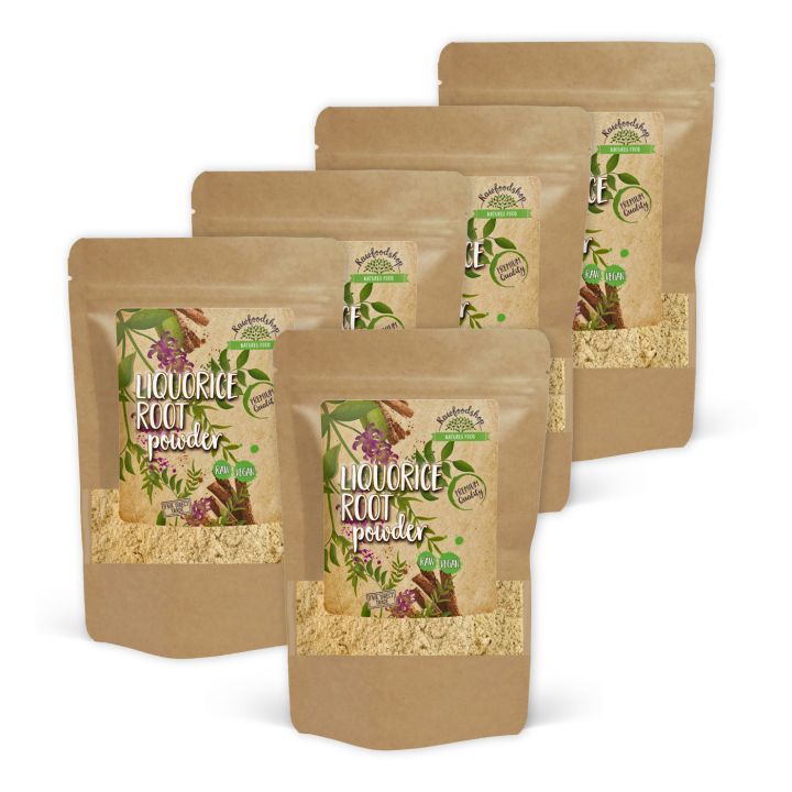 Lakrisrotpulver 125g x 5 pakker i gruppen Råvarer & Drikke / Baking / Ingredienser Annet hos Rawfoodshop Scandinavia AB (RAW9196-SET5)