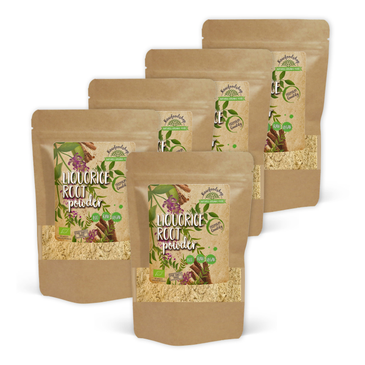 Lakrisrotpulver ØKO 125g x 5 pakker i gruppen Råvarer & Drikke / Baking / Ingredienser Annet hos Rawfoodshop Scandinavia AB (RAW9196EKO-SET5)