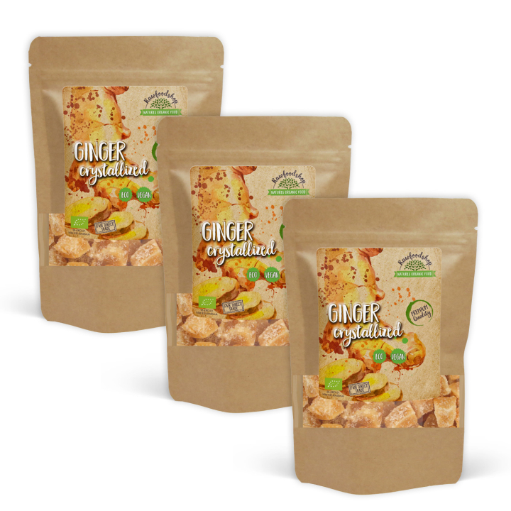 Ingefær Kristallisert ØKO 500g x 3 pakker i gruppen Råvarer & Drikke / Godteri og sjokolade / Sukkertøy hos Rawfoodshop Scandinavia AB (RAW986689500-SET3)