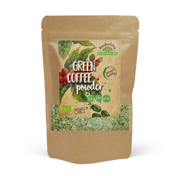 Grønt Kaffe Pulver ØKO 125g i gruppen Råvarer & Drikke / Drikkevarer / Kaffe hos Rawfoodshop Scandinavia AB (RAWFRUP004)