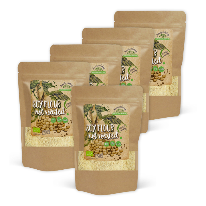 Soyamel Uristet ØKO 500g x 5 pakker i gruppen Råvarer & Drikke / Baking / Mel hos Rawfoodshop Scandinavia AB (RAWMJO002-SET5)