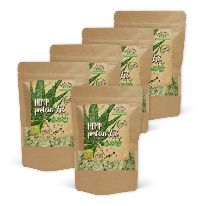 Hampaprotein 35% ØKO 500g x 5 pakker i gruppen Råvarer & Drikke / Helsekost / Proteinpulver hos Rawfoodshop Scandinavia AB (RAWPRO352-SET5)